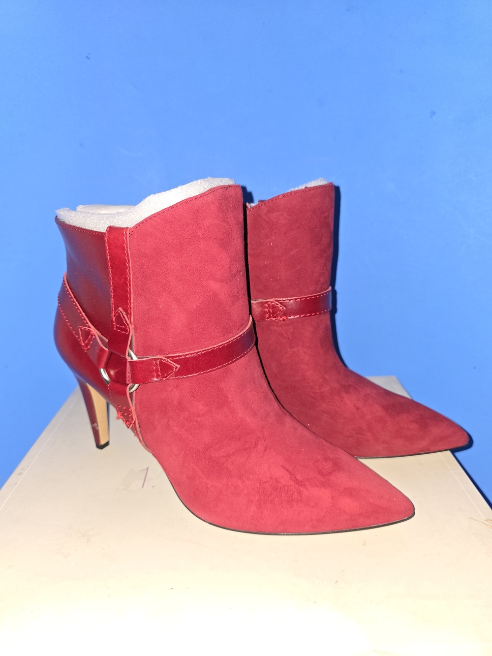 ❤️ 1.State Harloe Rosso Red Suede Boots Size 9M BNIB 🔥